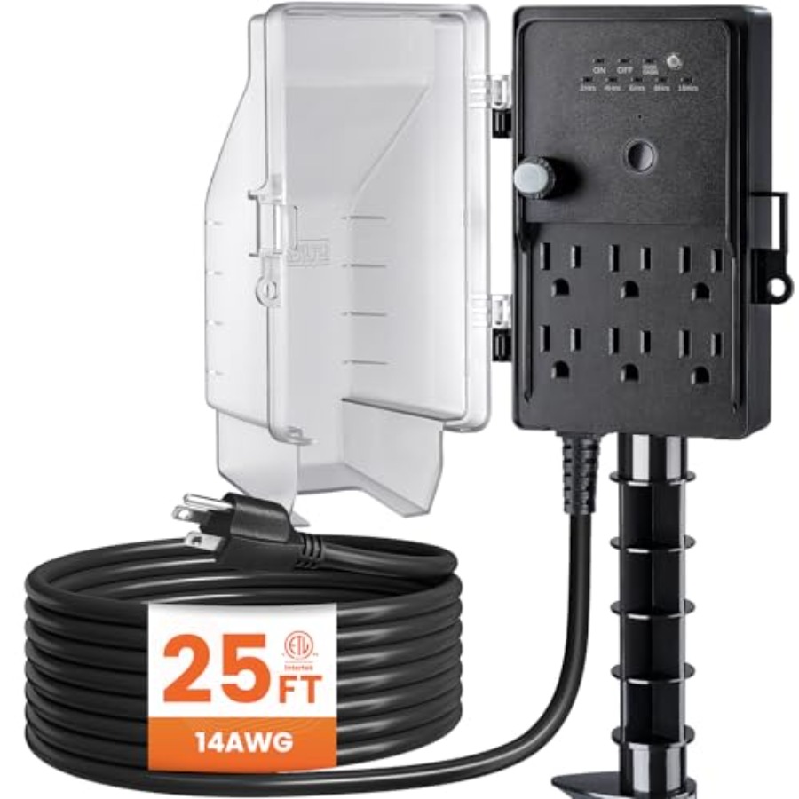 Extension Cord Outdoor - Outdoor Power Stake Dusk to Dawn