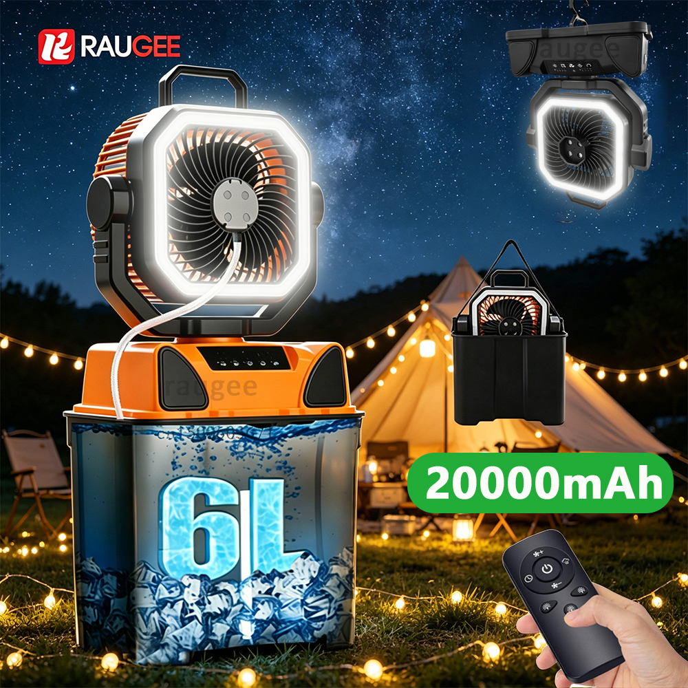 Outdoor Power Pedestal - Portable Camping Fan 20000mAh Outdoor Camping