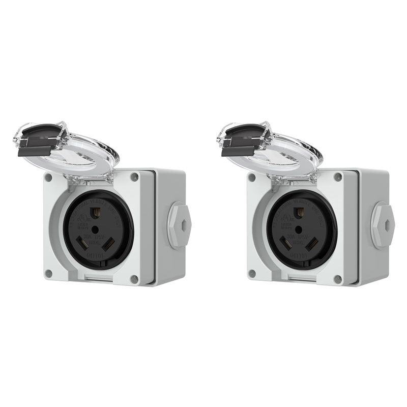 Outdoor Power Receptacle Box - A25I-2X 30Amp Power Outlet Box,125Volt NEMA