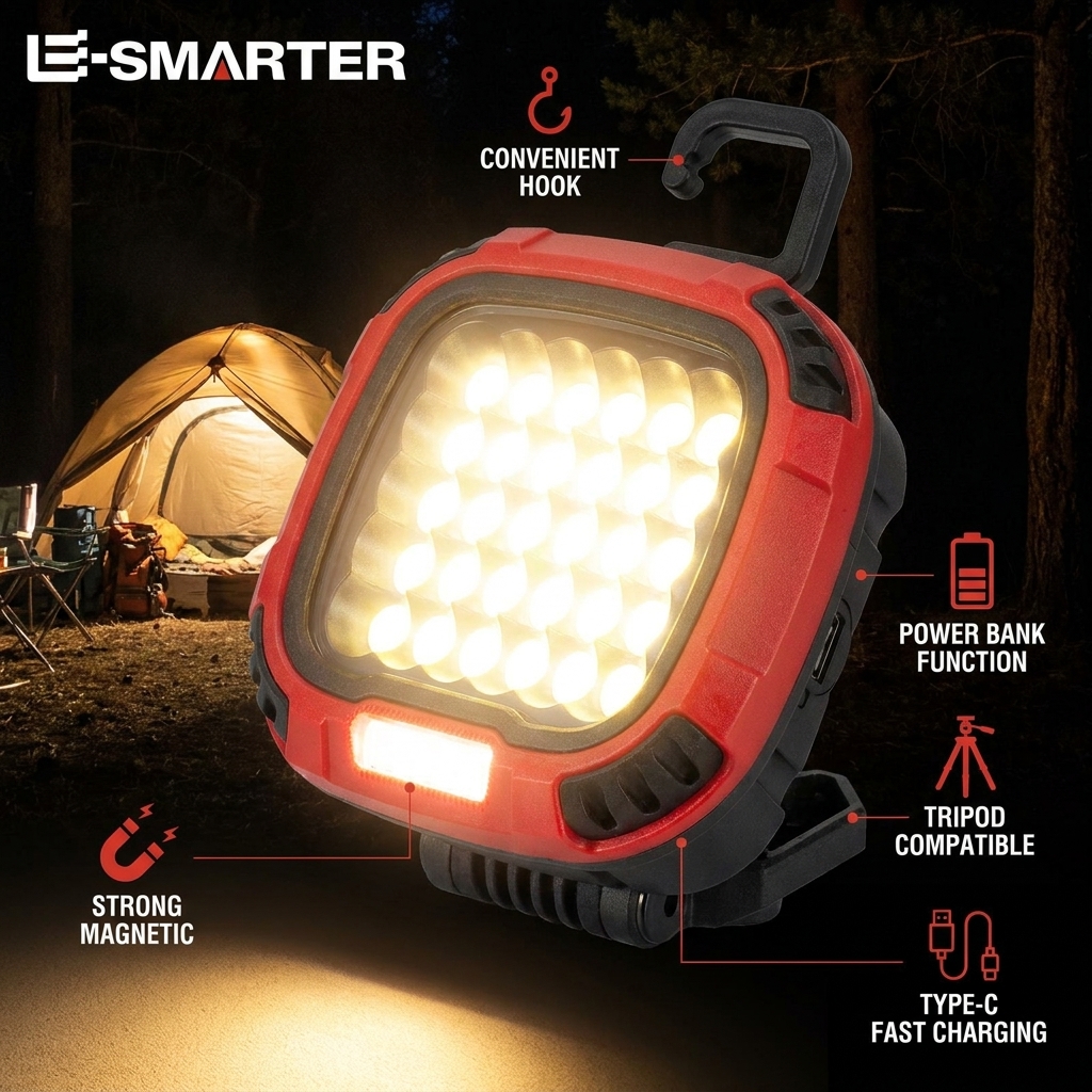 Outdoor Power Repair - Multi-Functional Rechargeable COB Floodlight Portable Magnetic