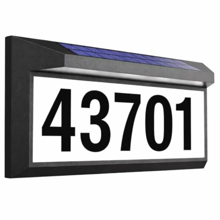 Outdoor Power Number - Solar Address Sign with Dual Color
