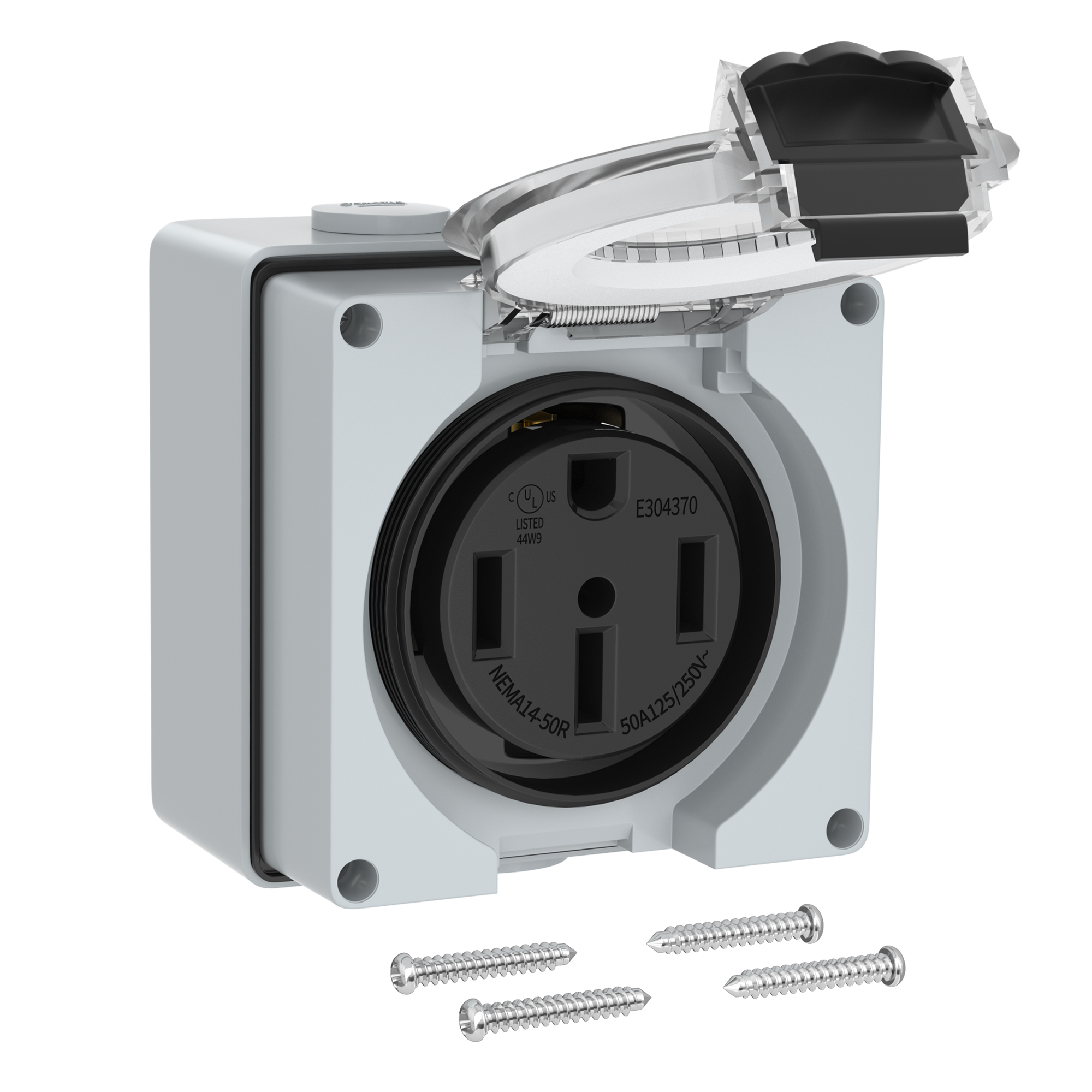 Outdoor Power Receptacle Box - 50 Amp Generator RV Power Inlet