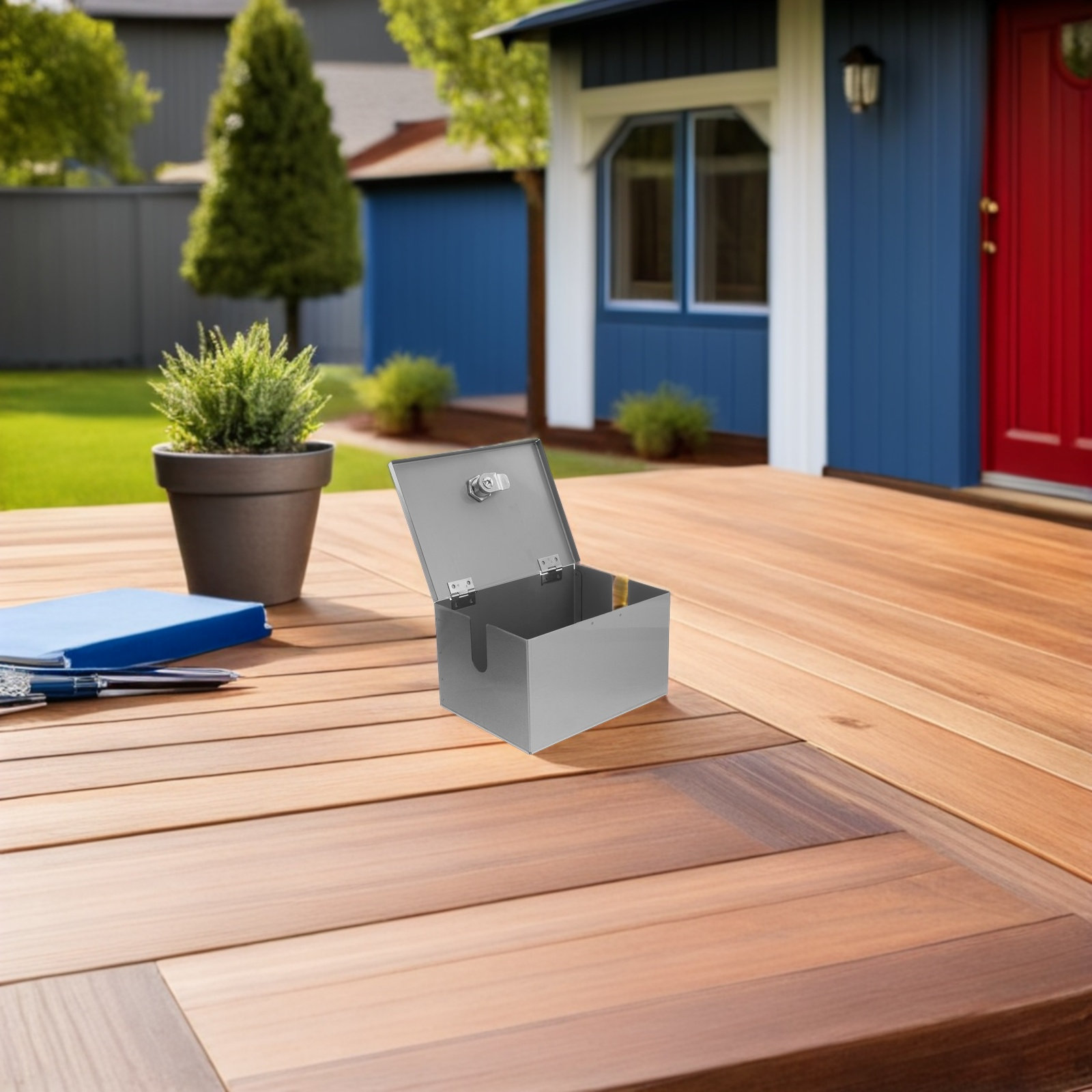 Outdoor Power Receptacle Box - Waterproof Outdoor Electrical Box Stainless Steel