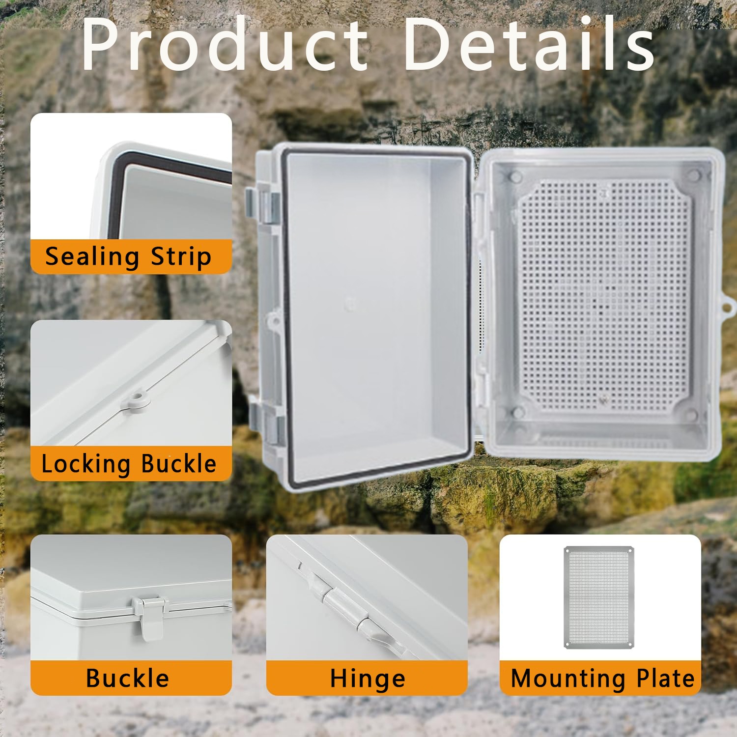 Ip66 Abs Pc Hinged Plastic Enc – Outdoor Power Outlet Box recenzja i cena