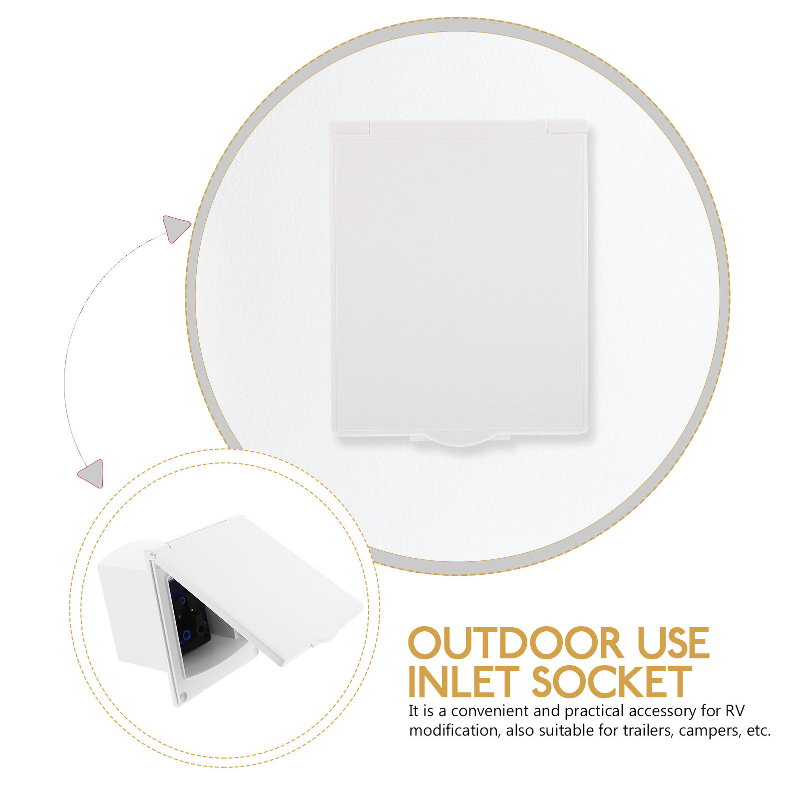 Rv Inlet Socket 16A Outdoor Po – Outdoor Power Receptacle Box recenzja i cena
