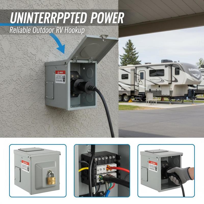 RV Electrical Pedestal 125/250 – Outdoor Power Receptacle Box recenzja i cena