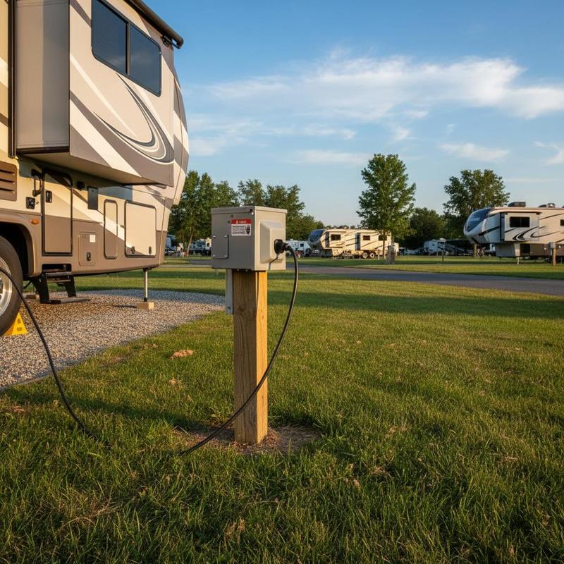 RV Electrical Pedestal 125/250 – Outdoor Power Receptacle Box recenzja i cena