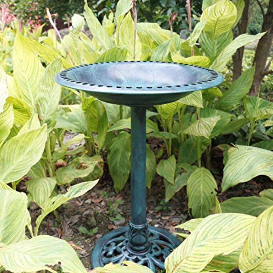 Bird Bath with Solar Fountain  – Outdoor Power Pedestal recenzja i cena