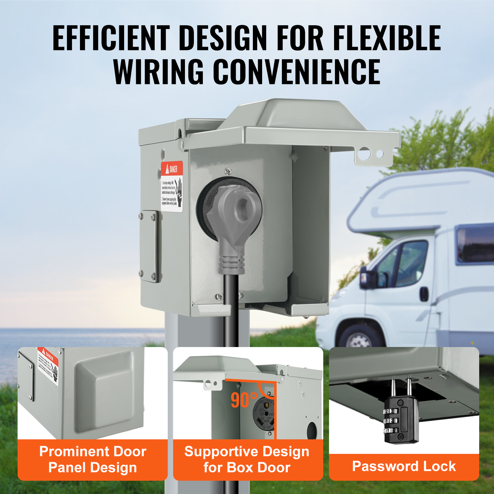 30 Amp RV Power Outlet Box, 12 – Outdoor Power Receptacle Box recenzja i cena