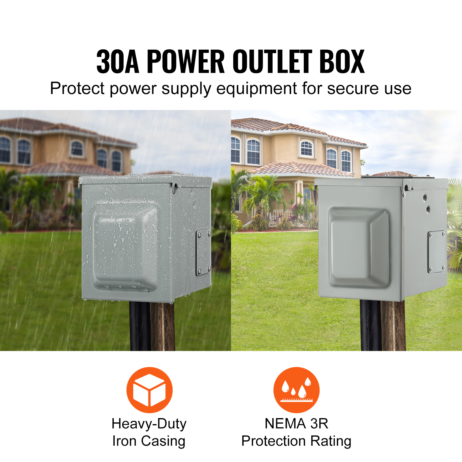 30 Amp RV Power Outlet Box, 12 – Outdoor Power Receptacle Box recenzja i cena