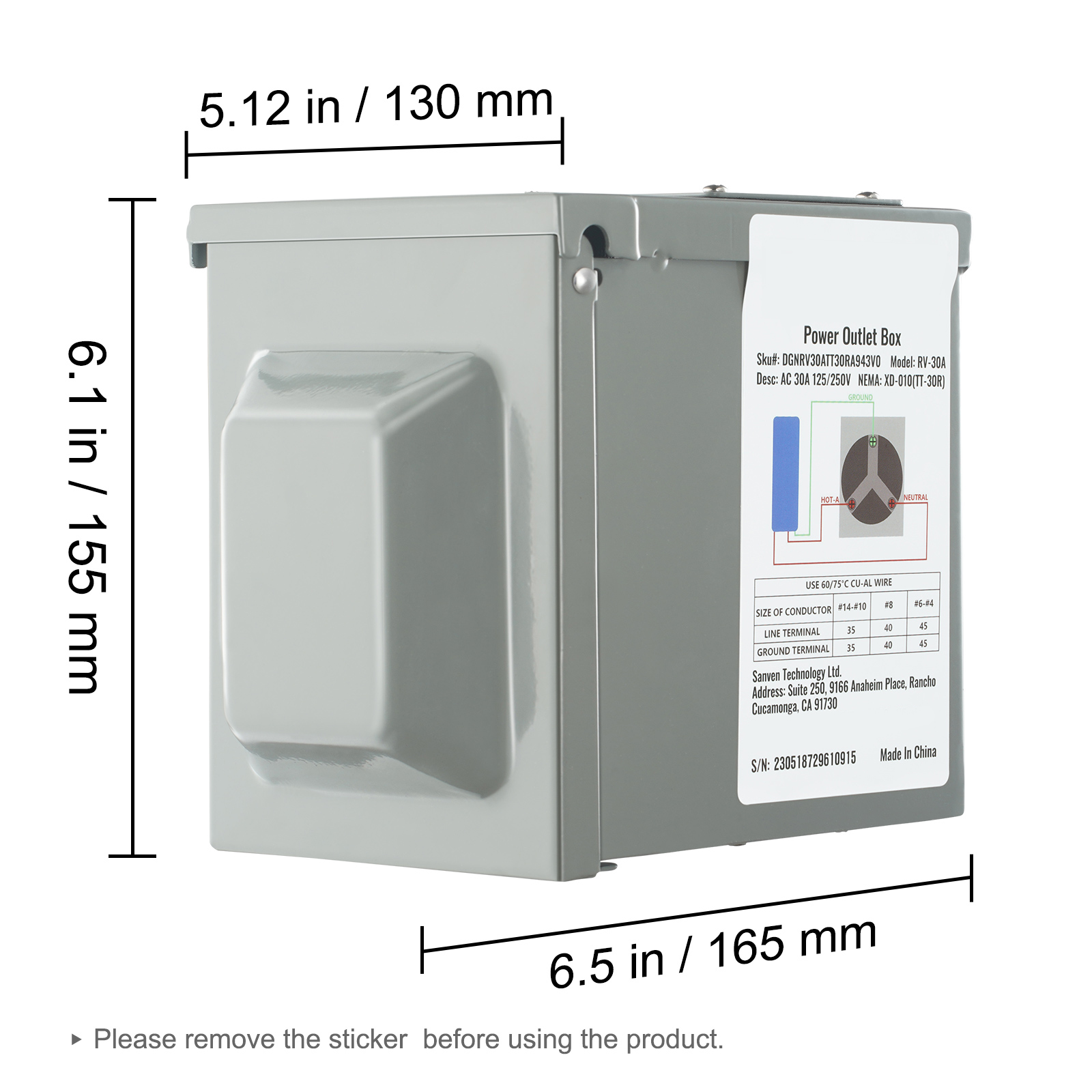 30 Amp RV Power Outlet Box, 12 – Outdoor Power Receptacle Box recenzja i cena