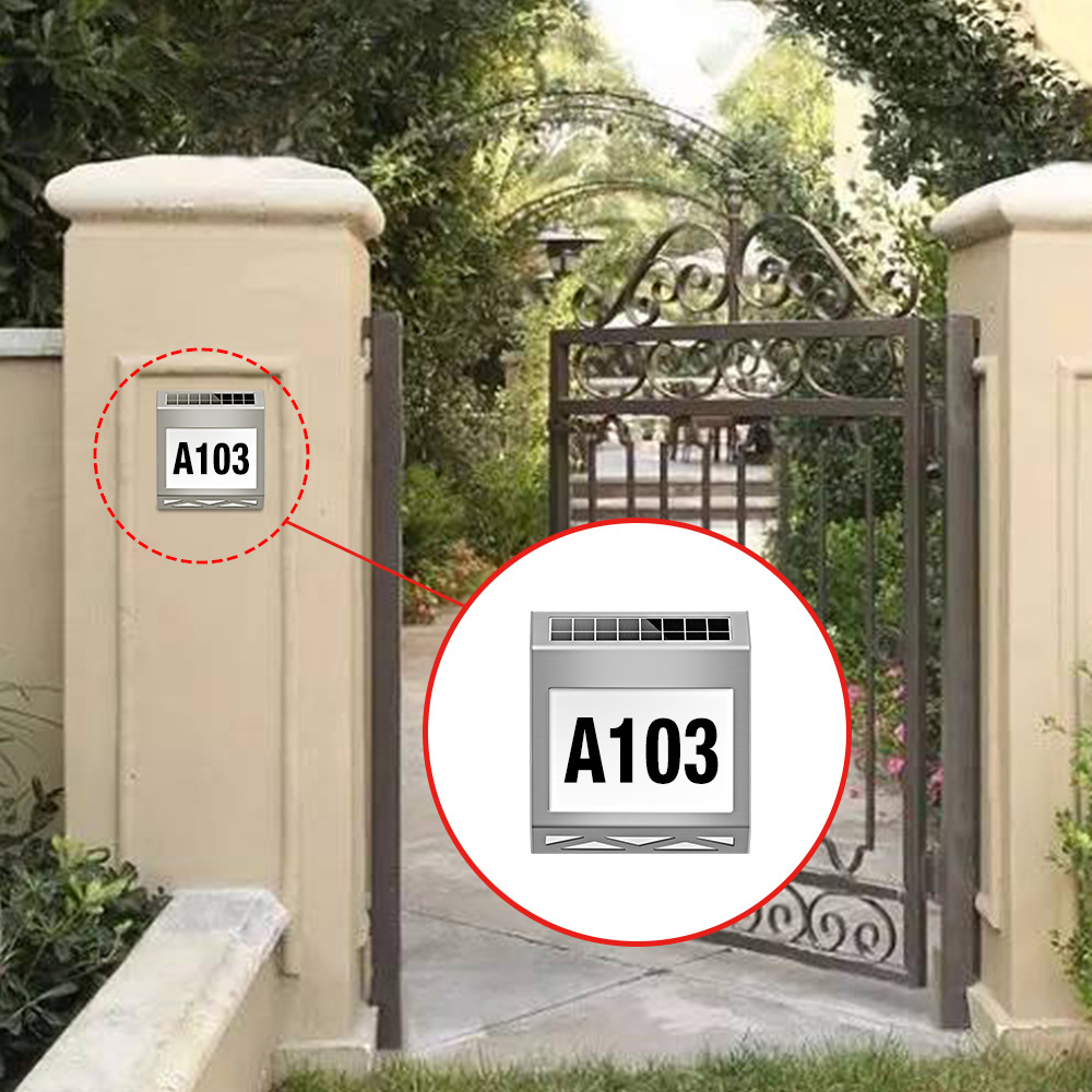 Solar Powered Door Sign Light  – Outdoor Power Number recenzja i cena