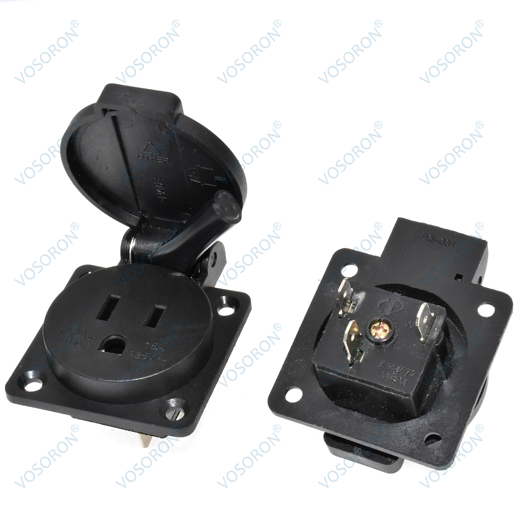 Black 125V 15A 20A IP44 CE Ame – Outdoor Power Receptacle recenzja i cena