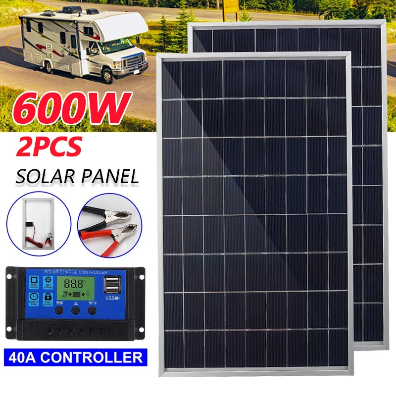 600W 12V Complete Solar Panel  – Outdoor Power Kit recenzja i cena
