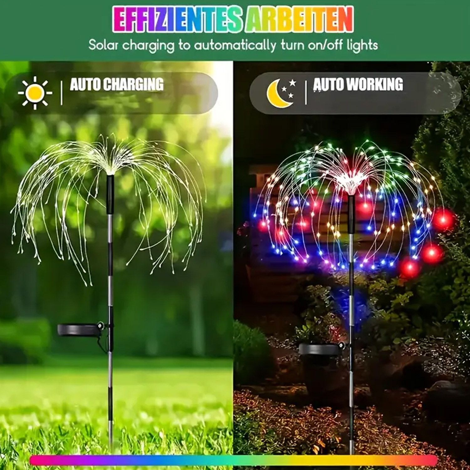 8-Mode Solar Firework Lights w – Outdoor Power Vac recenzja i cena