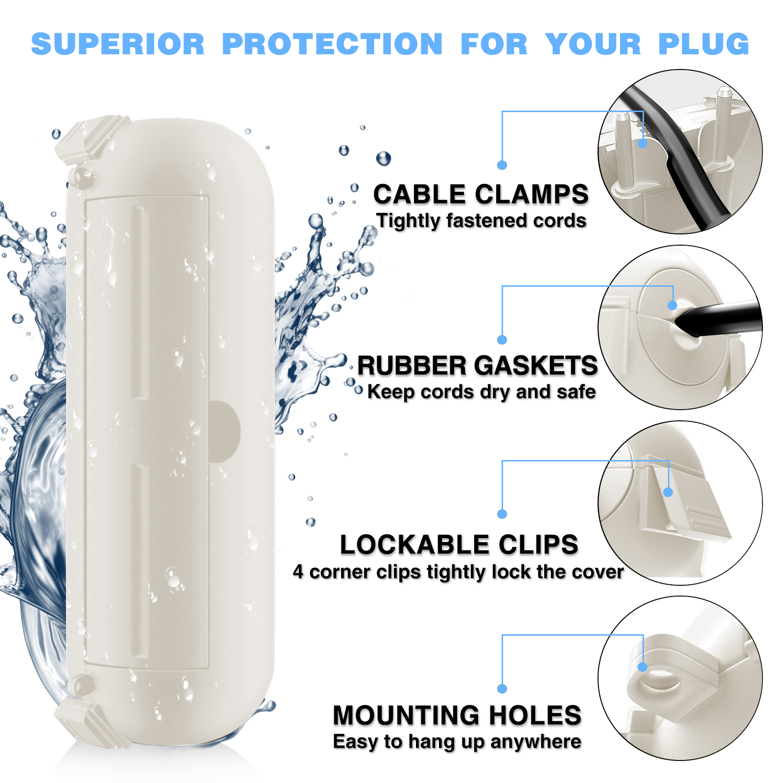 2 Pack Waterproof Outdoor Conn – Extension Cord Outdoor recenzja i cena