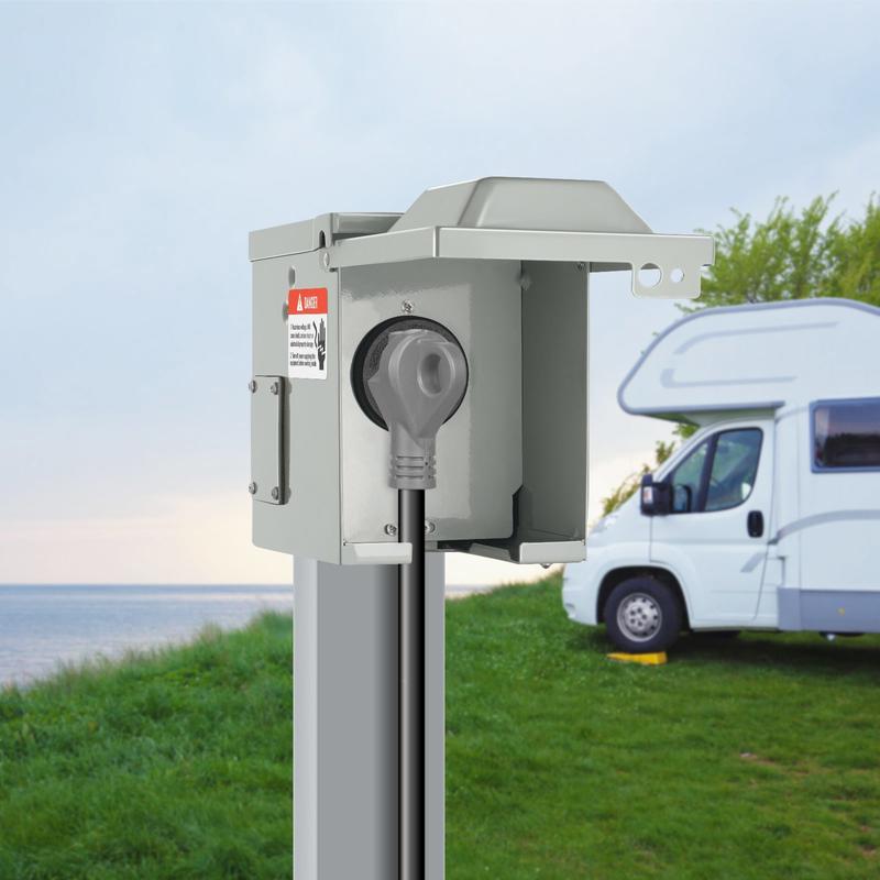 30 Amp RV Power Outlet Box, 12 – Outdoor Power Receptacle Box recenzja i cena