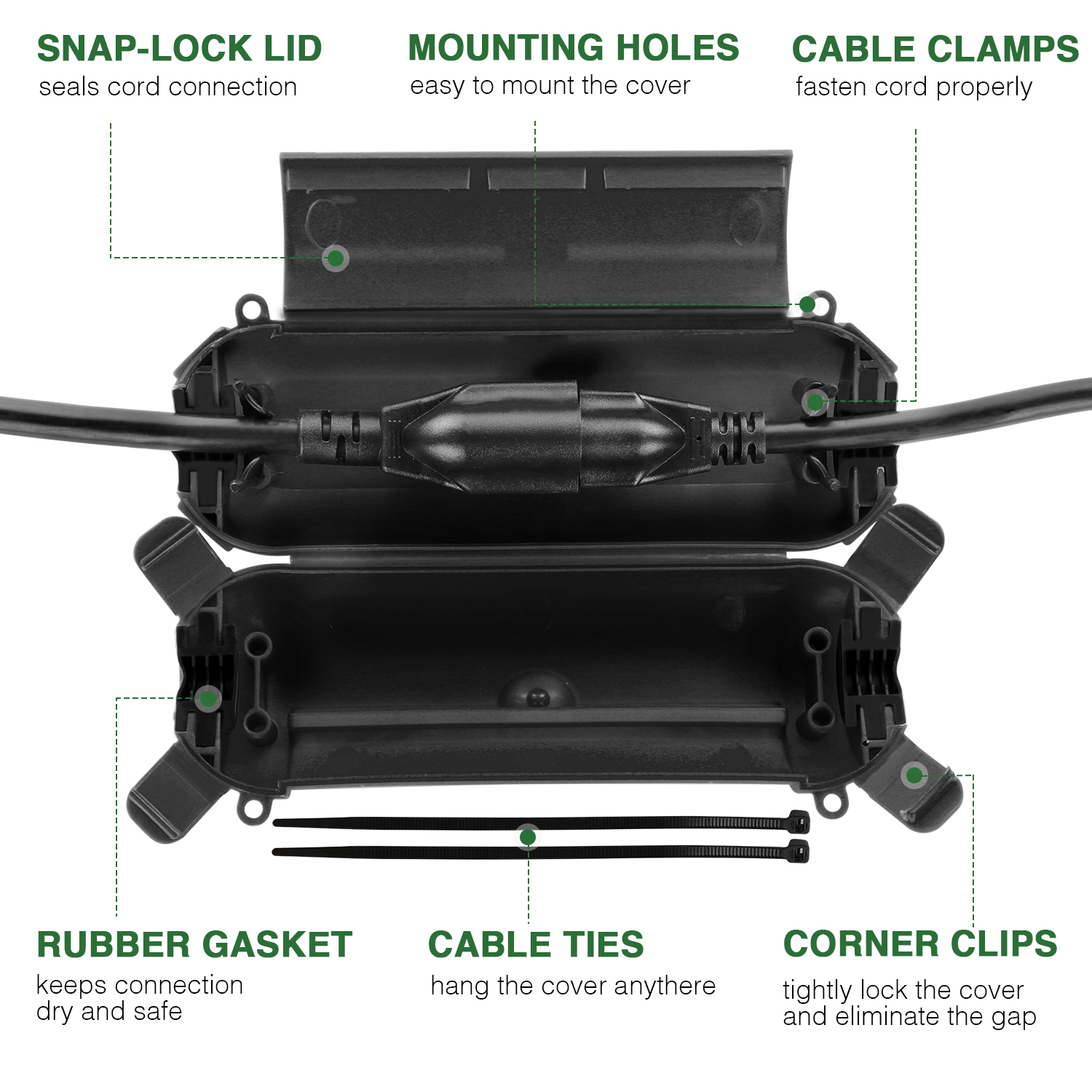 Flemoon 9PCS Outdoor Extension – Extension Cord Outdoor recenzja i cena