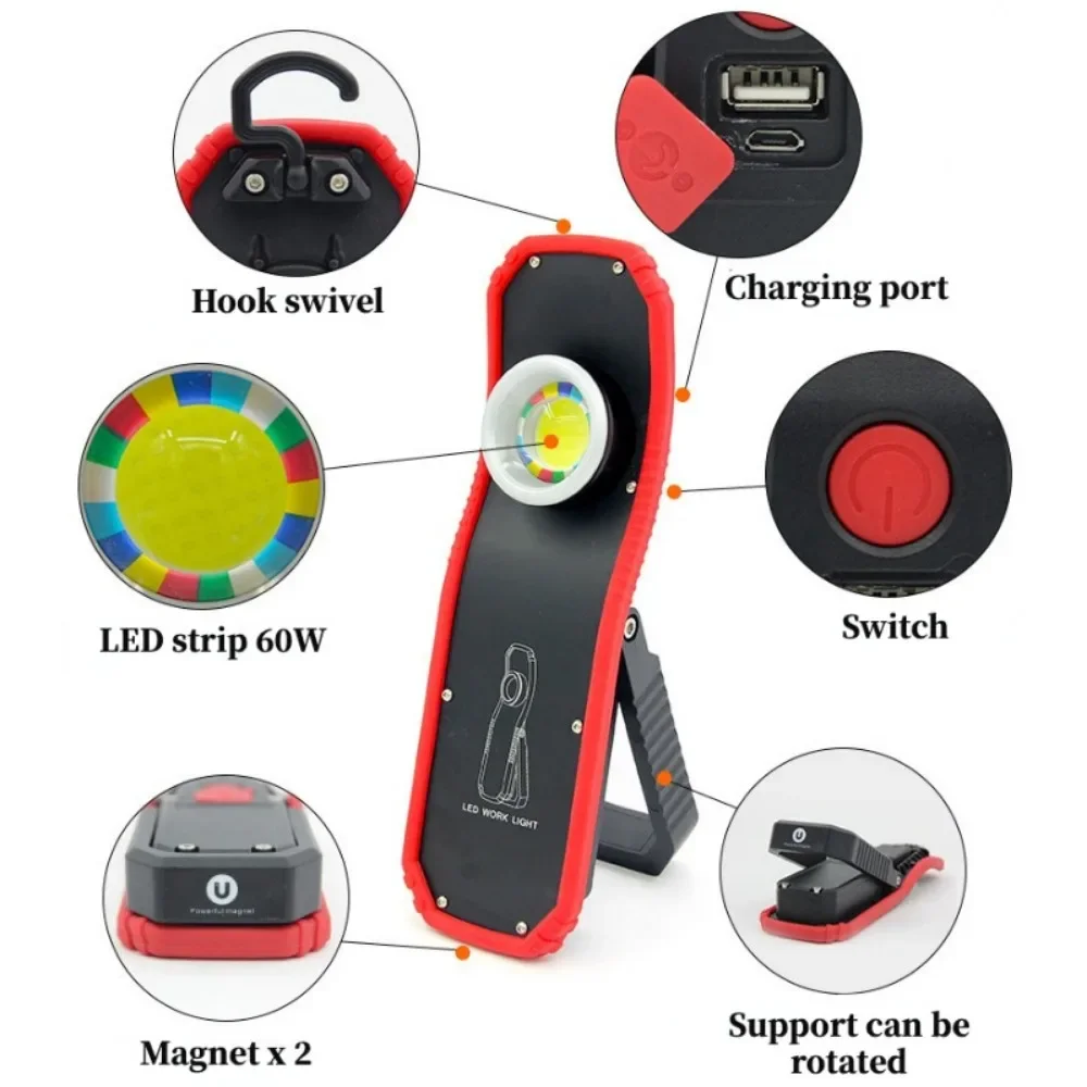 Portable LED Flashlight 60W CO – Outdoor Power Repair recenzja i cena