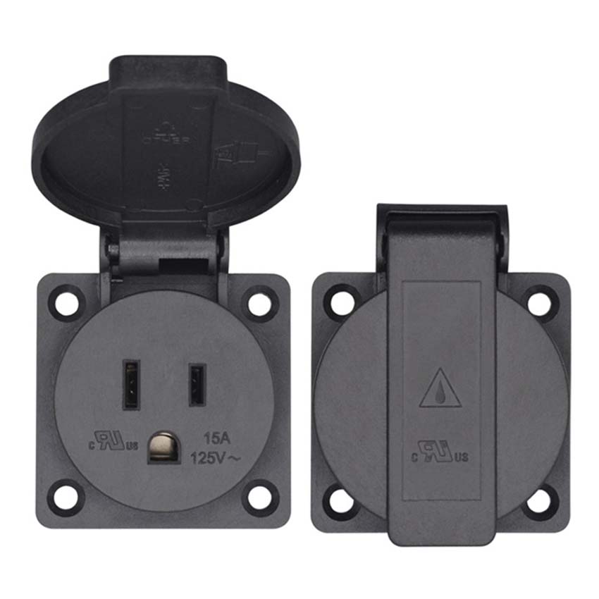 Black 125V 15A 20A IP44 CE Ame – Outdoor Power Receptacle recenzja i cena