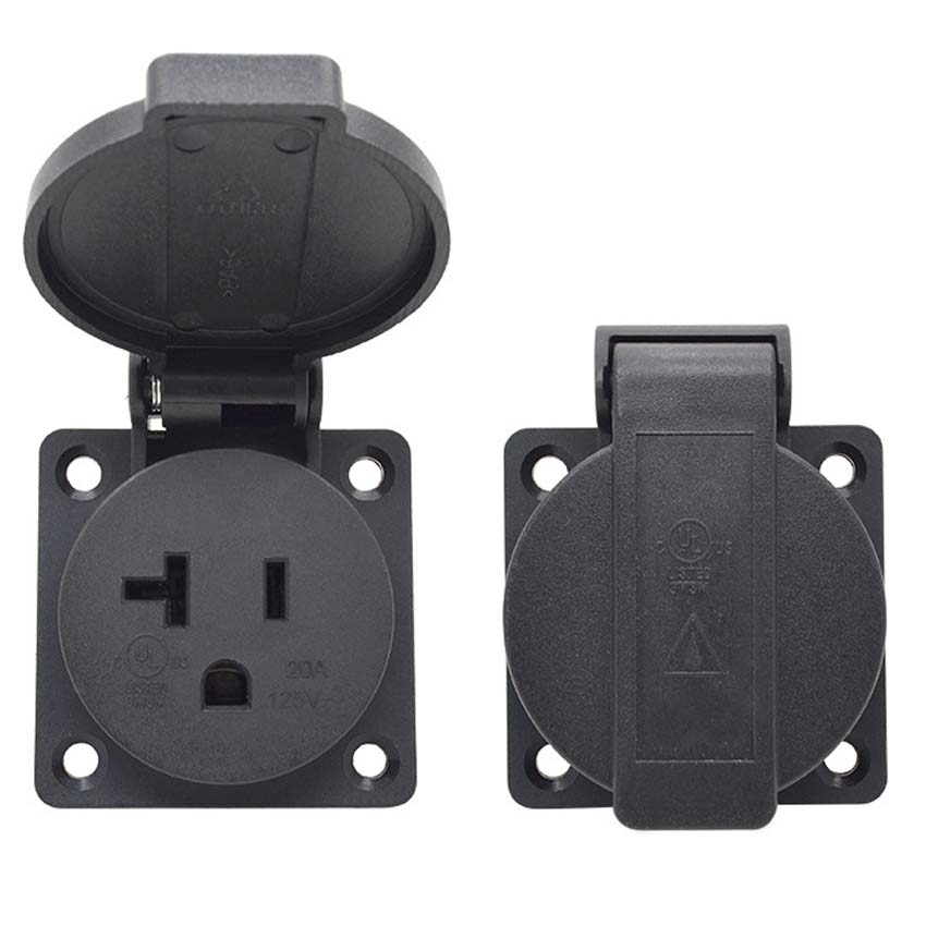 Black 125V 15A 20A IP44 CE Ame – Outdoor Power Receptacle recenzja i cena