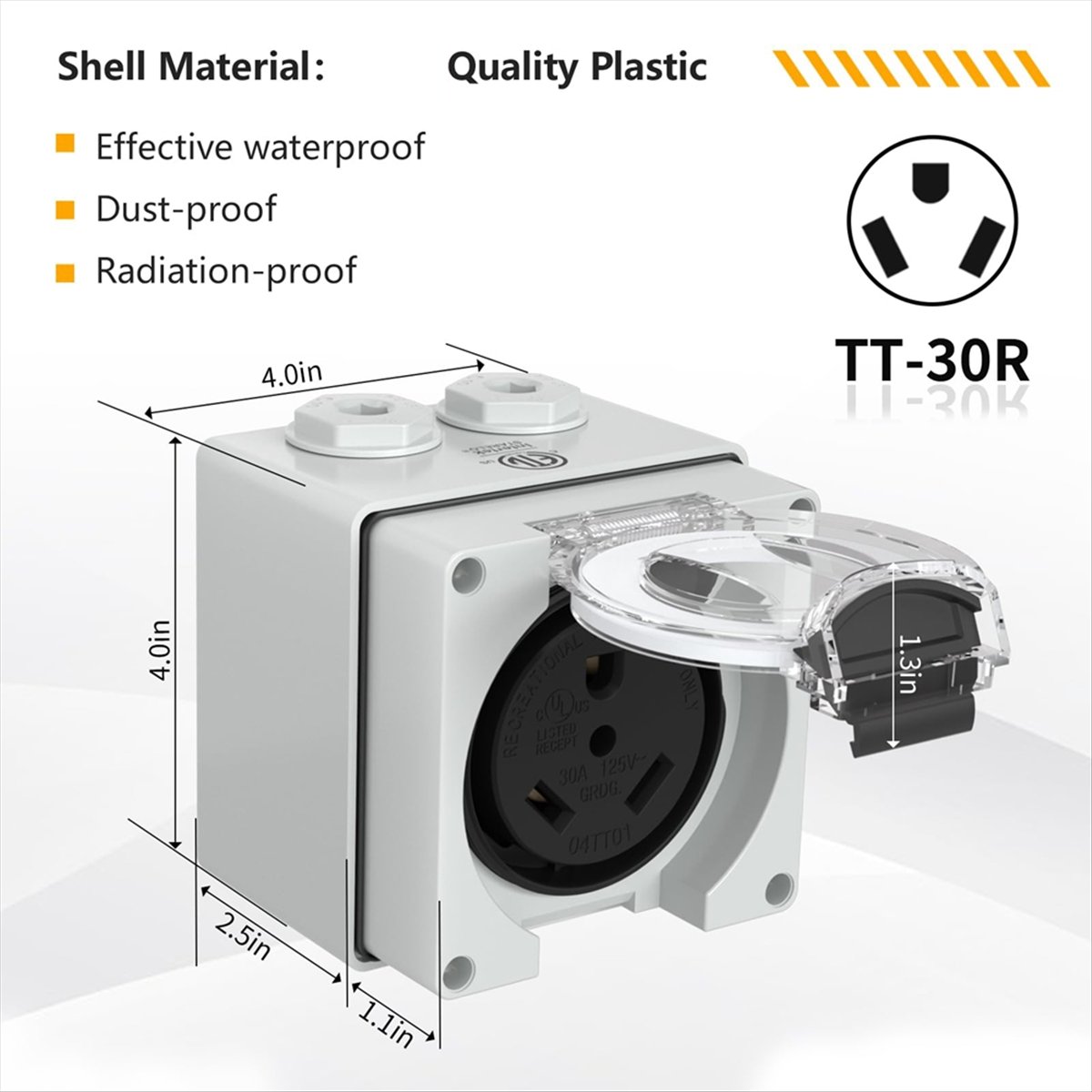 HHTL 30Amp Power Outlet Box,12 – Outdoor Power Receptacle Box recenzja i cena