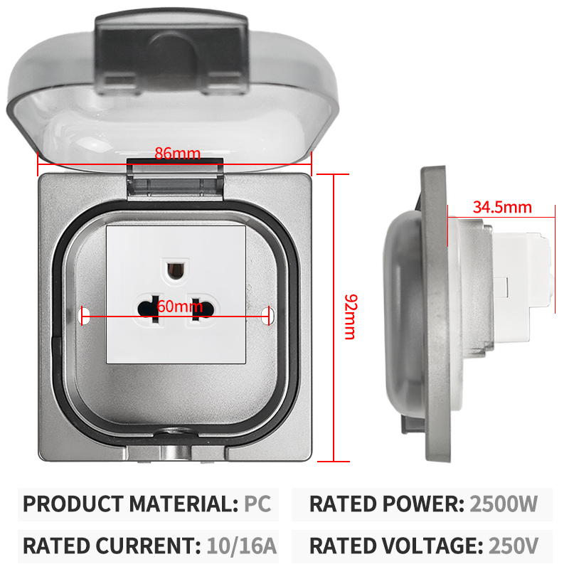 IP65 Waterproof Outdoor Socket – Outdoor Power Receptacle recenzja i cena