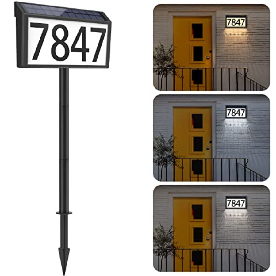 Solar Powered Address Sign Hou – Outdoor Power Number recenzja i cena