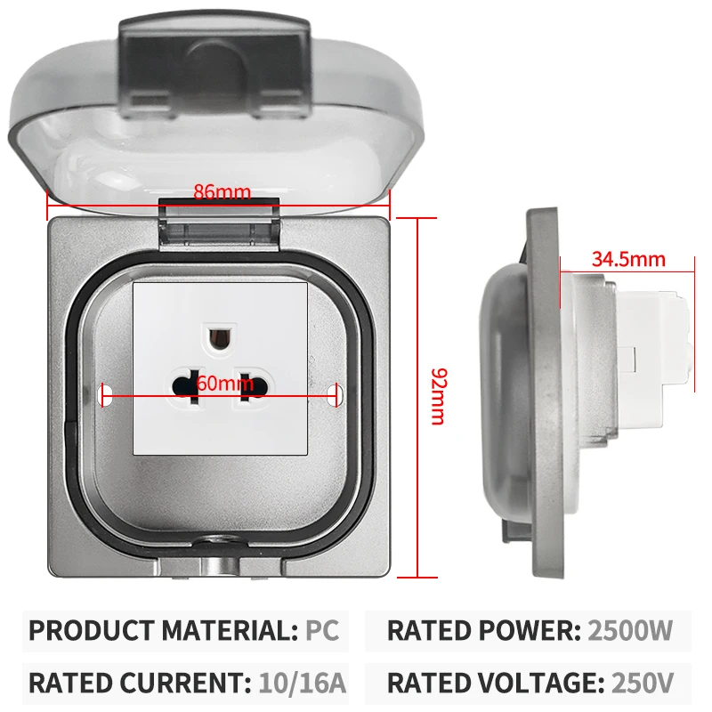 IP65 Waterproof Outdoor Socket – Outdoor Power Receptacle recenzja i cena