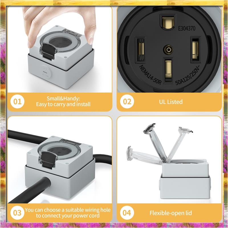 AA46 HOT-50Amp Outdoor Power O – Outdoor Power Receptacle Box recenzja i cena