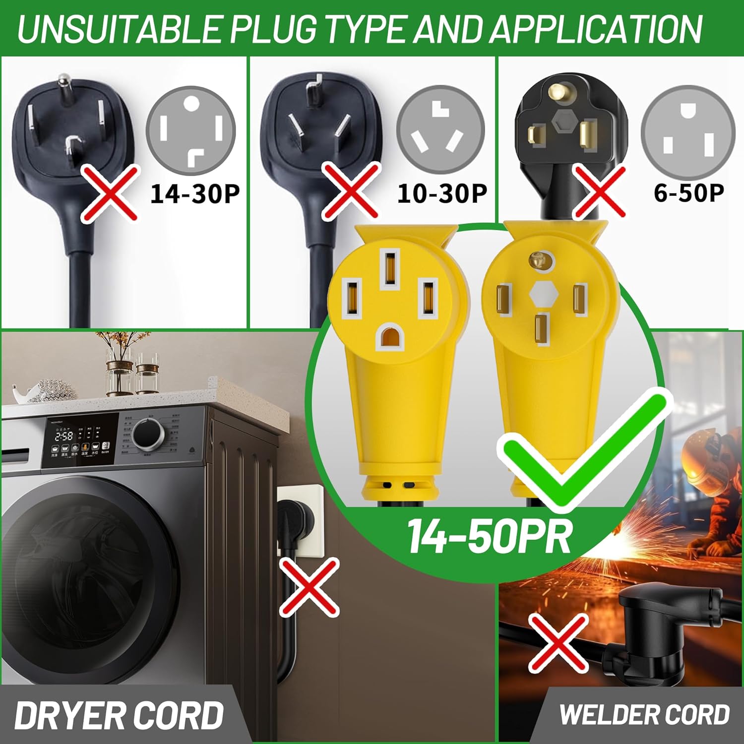 NEMA 14-50P to NEMA 14-50R 50  – Extension Cord Outdoor recenzja i cena
