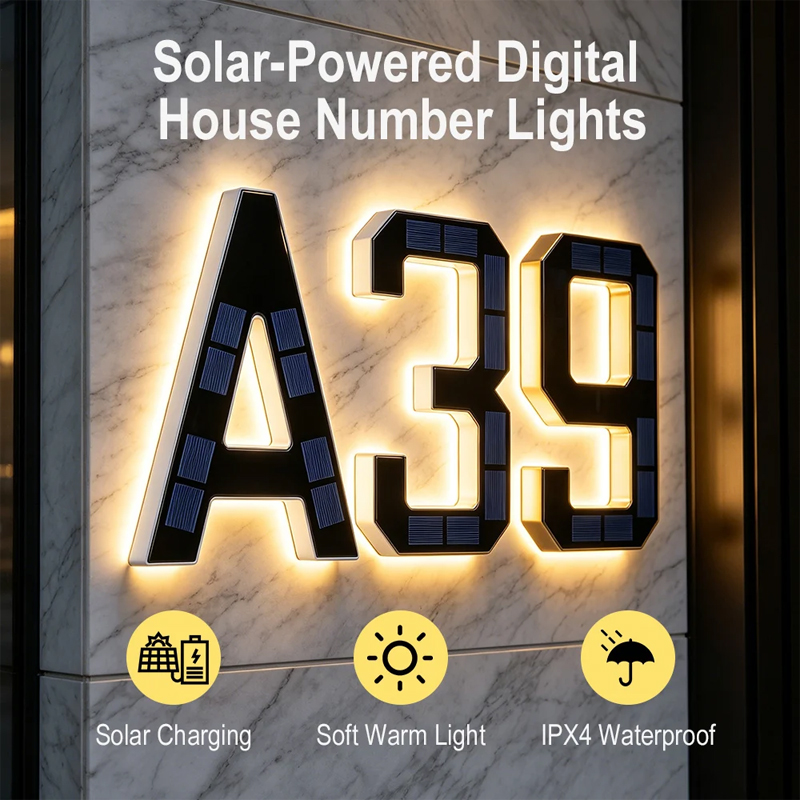 12CM Solar-Powered Sensor LED  – Outdoor Power Number recenzja i cena